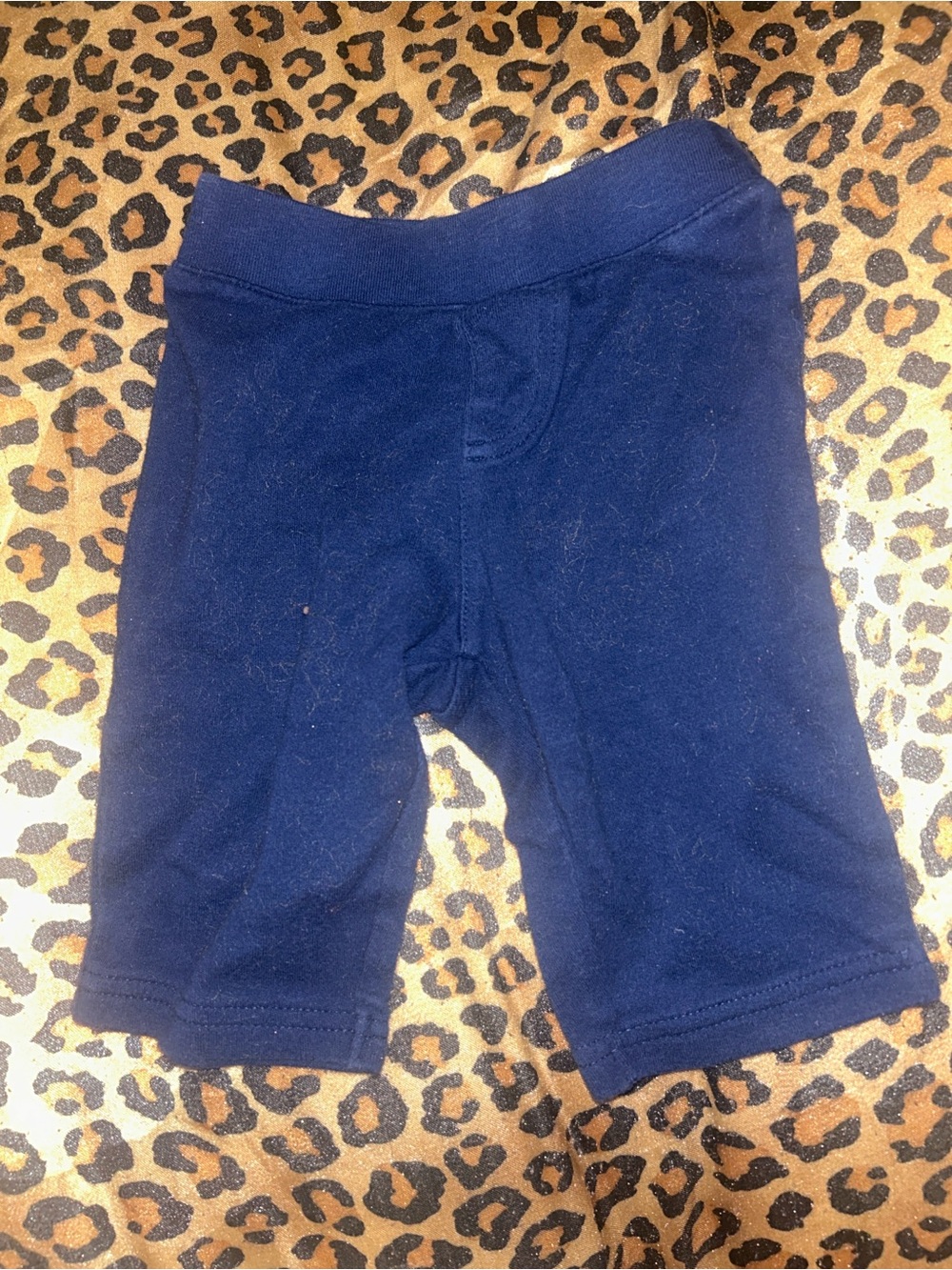 Kids Navy Blue Stretch %100 Cotton Shorts